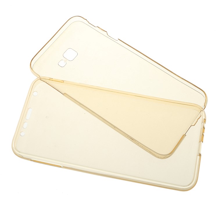 

Touchable TPU Front + PC Back 2-In-1 Full Protection Shell for Samsung Galaxy J4+ - Gold, Galaxy J4+