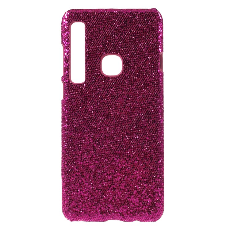

PU Leather Coated Hard PC Case for Samsung Galaxy A9 (2018)/A9 Star Pro/A9s - Rose Glittery Sequins, Galaxy A9 (2018)