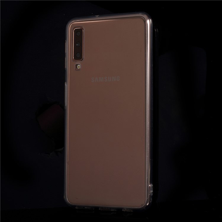Clear Acrylic Back + TPU Edge Hybrid Mobile Phone Case for Samsung Galaxy A7 (2018)-2
