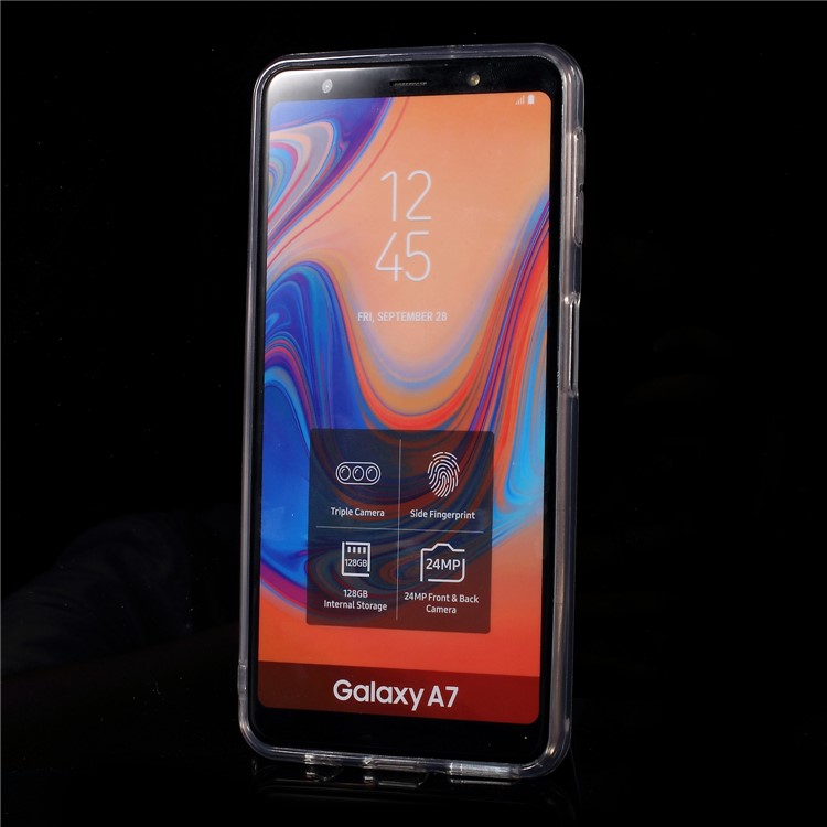 Clear Acrylic Back + TPU Edge Hybrid Mobile Phone Case for Samsung Galaxy A7 (2018)-3