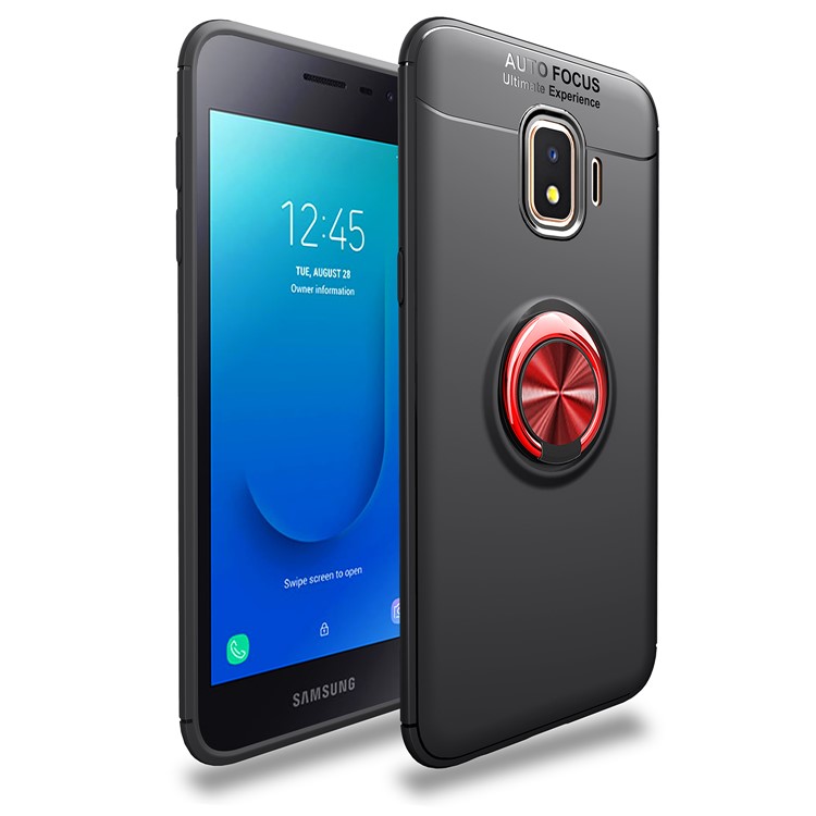 Samsung Galaxy J2 Core case Protective Cover 360 Degree Ring with Holder Kickstand Hard Shell for Magnetic Car Mount