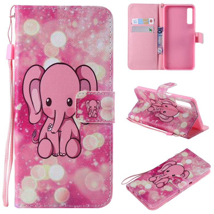 

Pattern Printing Wallet Leather Case for Samsung Galaxy A7 (2018) A750 - Elephant, Galaxy A7 (2018)