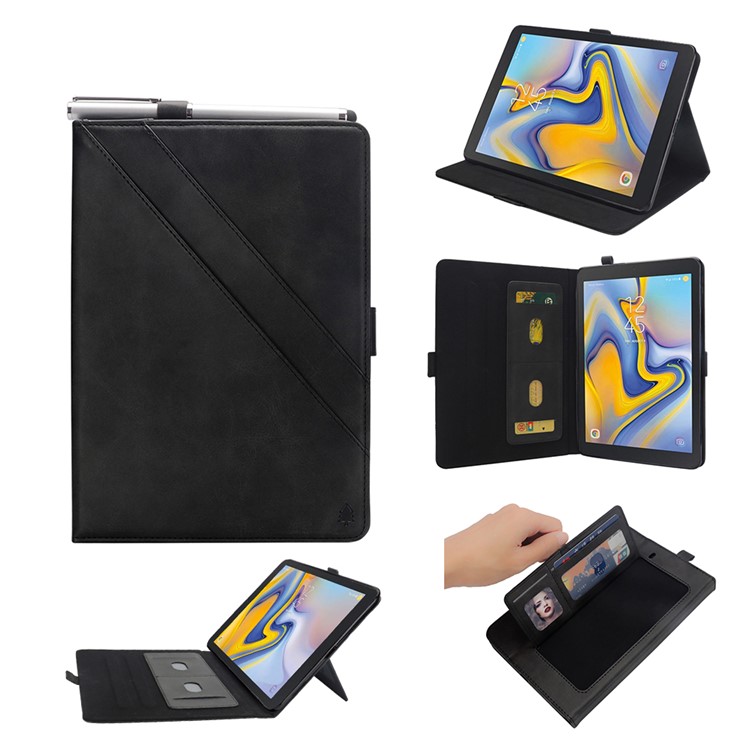 

PU Кожаные Слоты Для Планшета Для Samsung Galaxy Tab A 8.0 (2018) T387 - Черный, Galaxy Tab A 8.0 (2018)