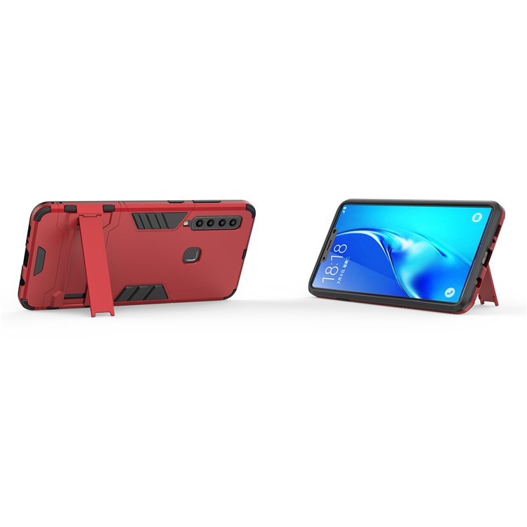 Cool Guard Kickstand Hybrid PC TPU Shell for Samsung Galaxy A9 (2018) / A9 Star Pro / A9s - Red-5