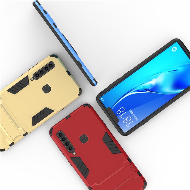 Cool Guard Kickstand Hybrid PC TPU Shell for Samsung Galaxy A9 (2018) / A9 Star Pro / A9s - Red-6