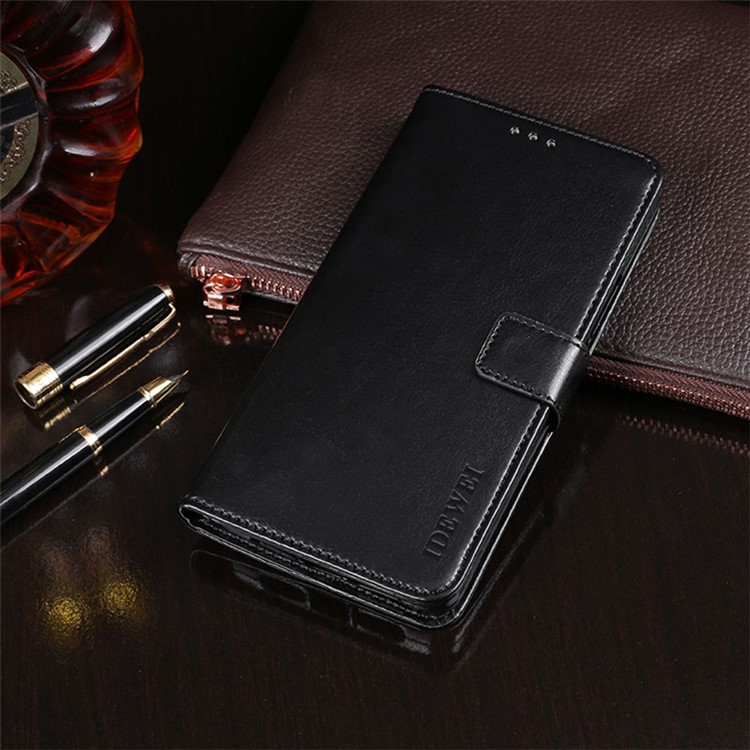 

IDEWEI Crazy Horse Leather Wallet Case for Samsung Galaxy J4+ - Black, Galaxy J4+
