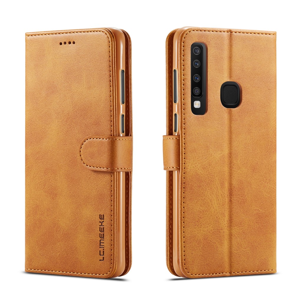 LC.IMEEKE Leather Wallet Cover for Samsung Galaxy A9 (2018) / A9 Star Pro / A9s - Brown-1