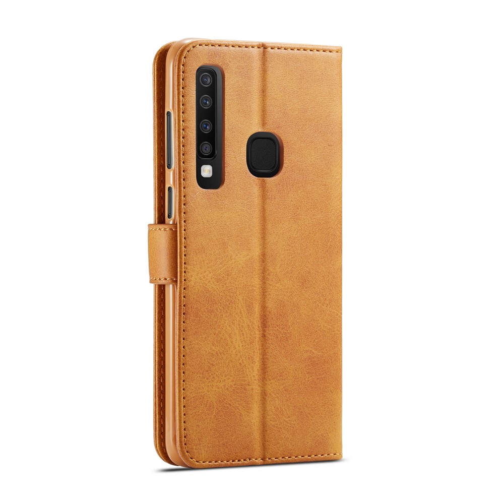 LC.IMEEKE Leather Wallet Cover for Samsung Galaxy A9 (2018) / A9 Star Pro / A9s - Brown-5