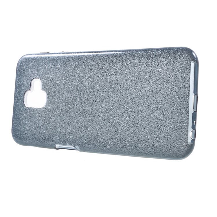 Custodia Ibrida In TPU Per PC + Carta Per Polvere Flash Per Samsung Galaxy J6 + - Blu-2