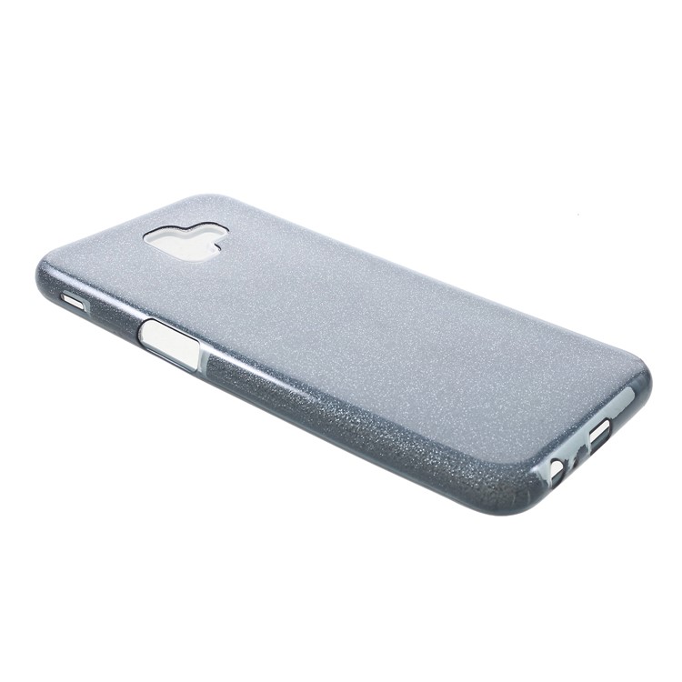 Custodia Ibrida In TPU Per PC + Carta Per Polvere Flash Per Samsung Galaxy J6 + - Blu-3