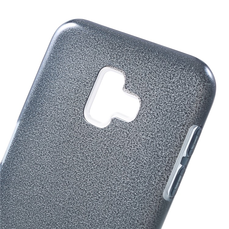 Custodia Ibrida In TPU Per PC + Carta Per Polvere Flash Per Samsung Galaxy J6 + - Blu-4