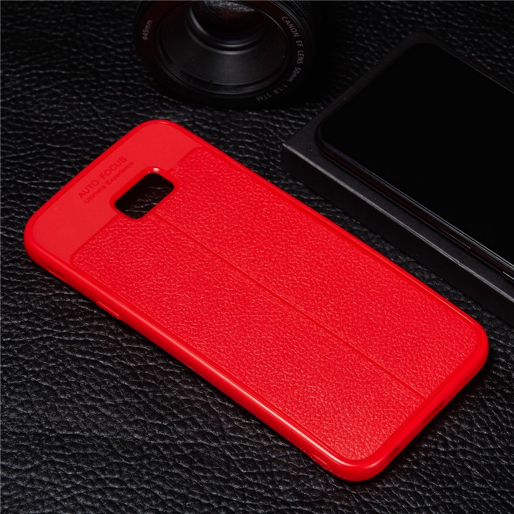 

2-in-1 All-wrapped Litchi Texture Flexible TPU Cover for Samsung Galaxy J4+ - Red, Galaxy J4+