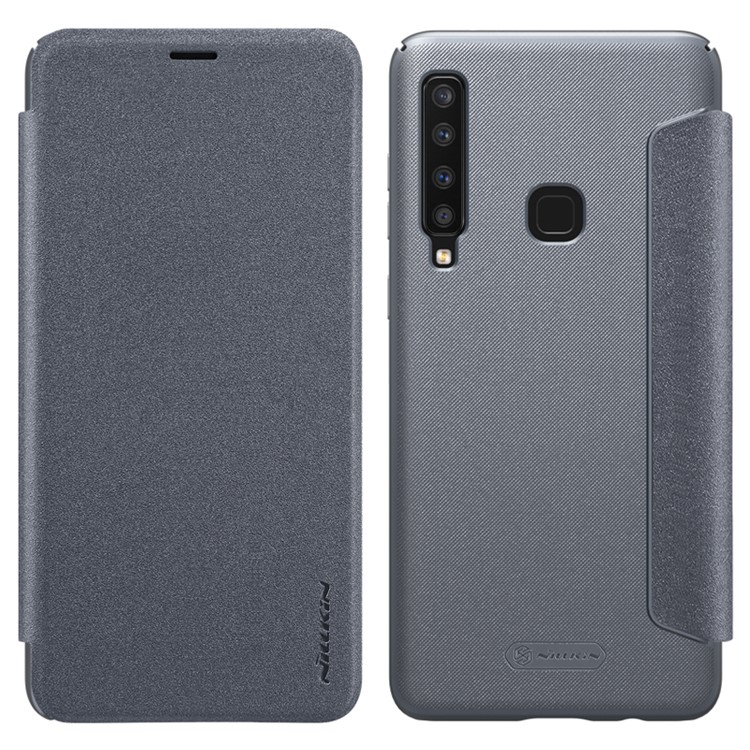 Серия nillkin sparkle для samsung galaxy a9 (2018) / a9 star pro / a9s кожаный мобильный откидной корпус - черный