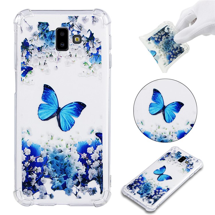 

Pattern Printing Shockproof TPU Case for Samsung Galaxy J6+ - Blue Butterfly, Galaxy J6+