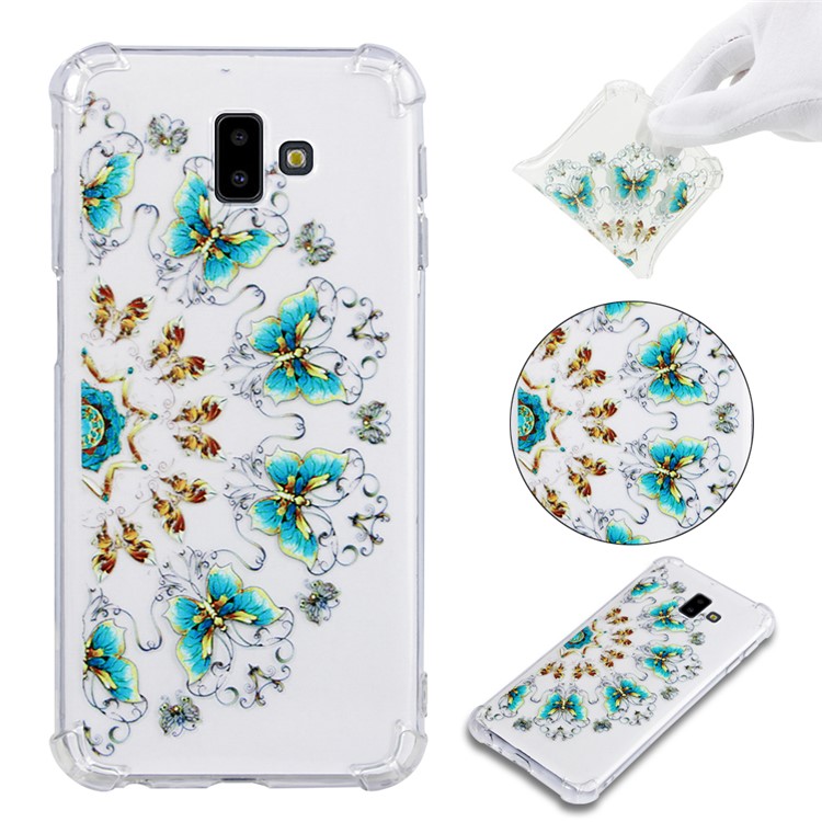 

Pattern Printing Shockproof TPU Back Case for Samsung Galaxy J6+ - Butterflies Pattern, Galaxy J6+