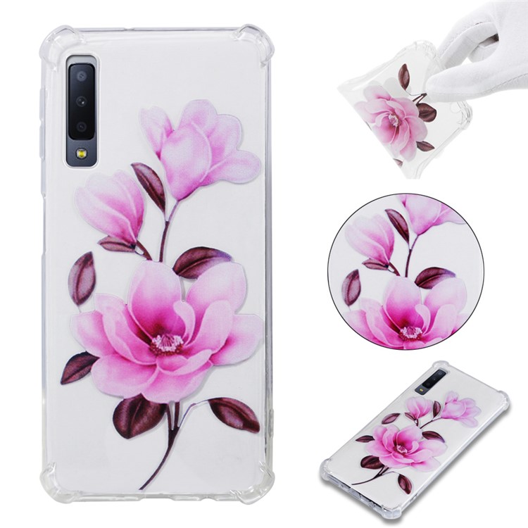 

Patterned Soft TPU Shockproof Cell Phone Case for Samsung Galaxy A7 (2018) A750 - Vivid Flower, Galaxy A7 (2018)