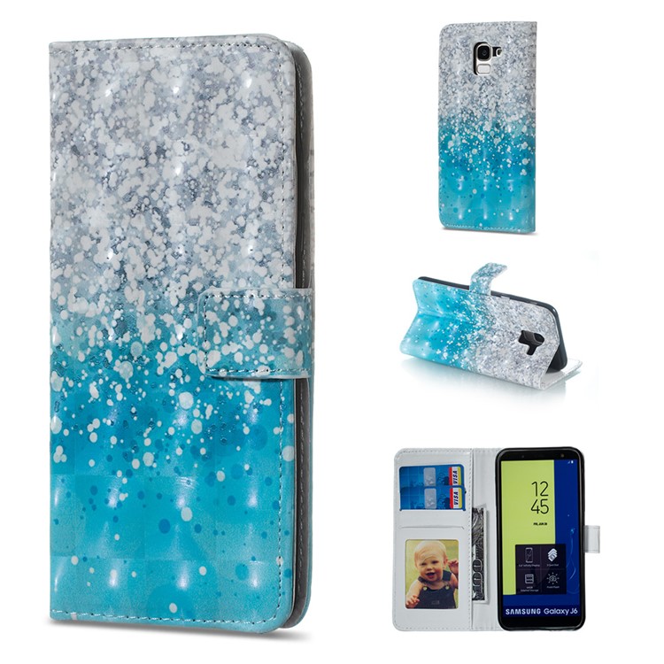 

Embossing Pattern PU Leather Protective Cell Phone Case for Samsung Galaxy J6 (2018) - Dots, Galaxy J6 (2018)