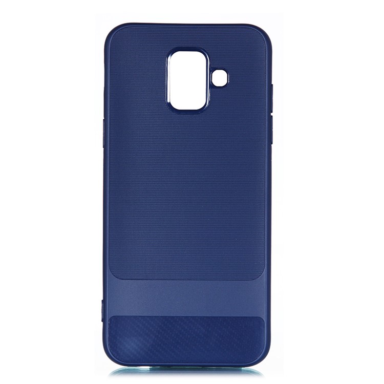 

Carbon Fibre Brushed TPU Gel Shell for Samsung Galaxy A6 (2018) - Blue, Galaxy A6 (2018)