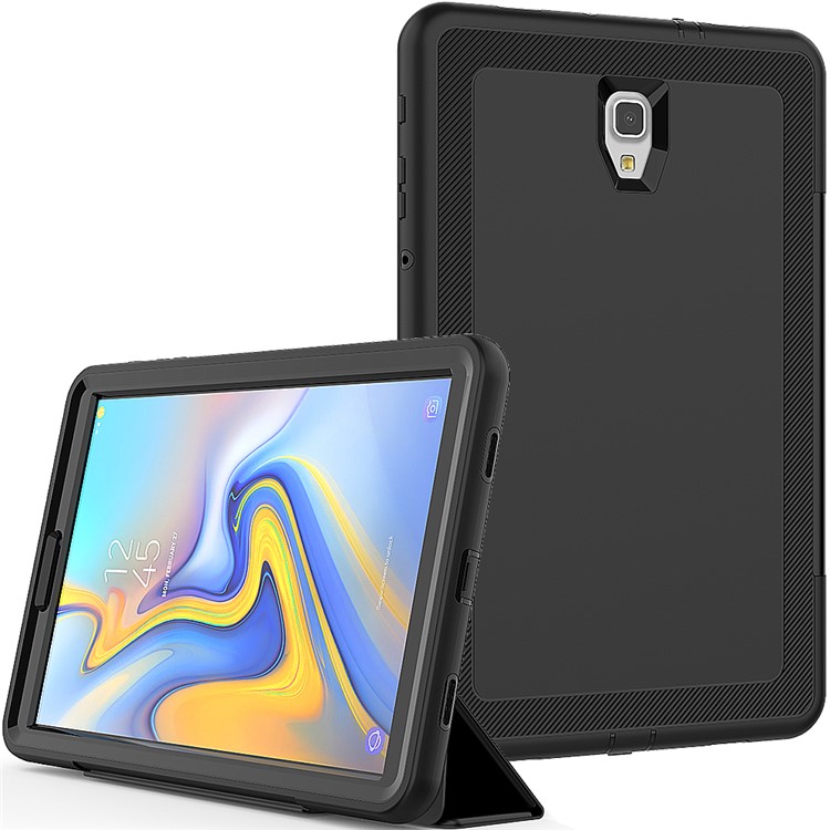 Tri-fold Stand PU Leather Smart Case for Samsung Galaxy Tab A 10.5 (2018) T590 T595 - Black-4