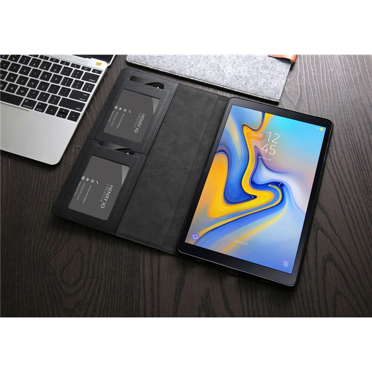 CMAI2 PU Suporte De Couro Carteira Tampa Flip Para Samsung Galaxy Tab A 10.5 (2018) T590 T595 - Preto-14