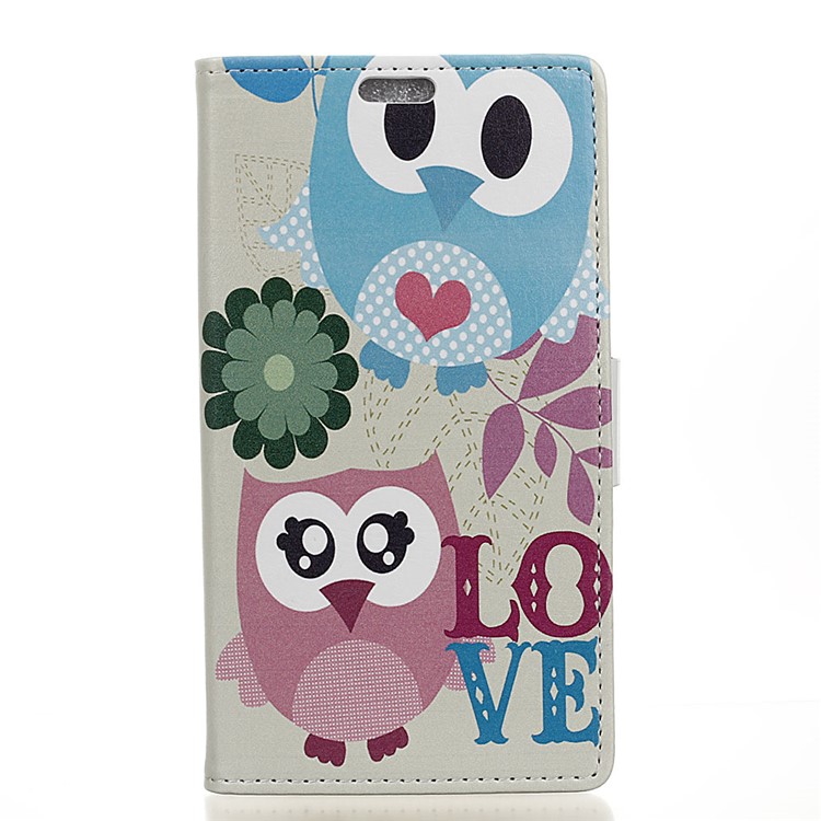 

Pattern Printing Stand Leather Flip Case for Samsung Galaxy J4 Core - Cute Owl and LOVE Pattern, Galaxy J4 Core