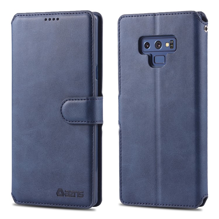 Кожаный чехол-крышка azns для samsung galaxy note9 n960 - синий