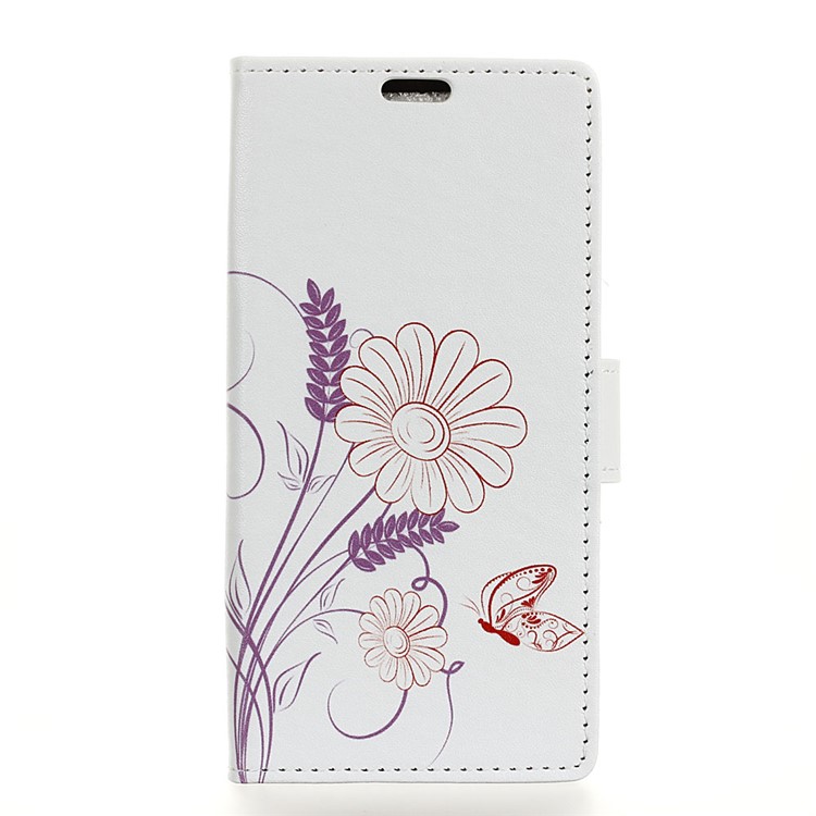 

Pattern Printing Stand Leather Flip Shell for Samsung Galaxy J4 Core - Butterfly and Flower, Galaxy J4 Core