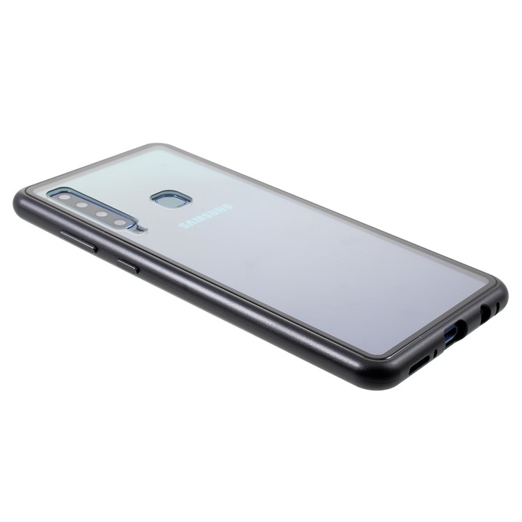 Caixa De Vidro Temperado Atração Magnética Metal Frame Para Samsung Galaxy A9 (2018) / A9 Estrelas Pro / A9s - Preto-12