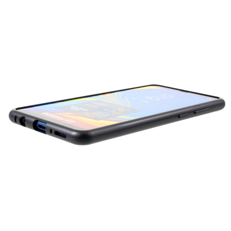 Caixa De Vidro Temperado Atração Magnética Metal Frame Para Samsung Galaxy A9 (2018) / A9 Estrelas Pro / A9s - Preto-13