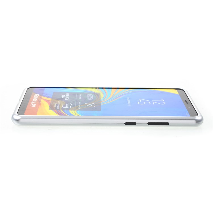 Magnetic Attraction Metal Frame Tempered Glass Cover Shell for Samsung Galaxy A9 (2018) / A9 Star Pro / A9s -Silver-13