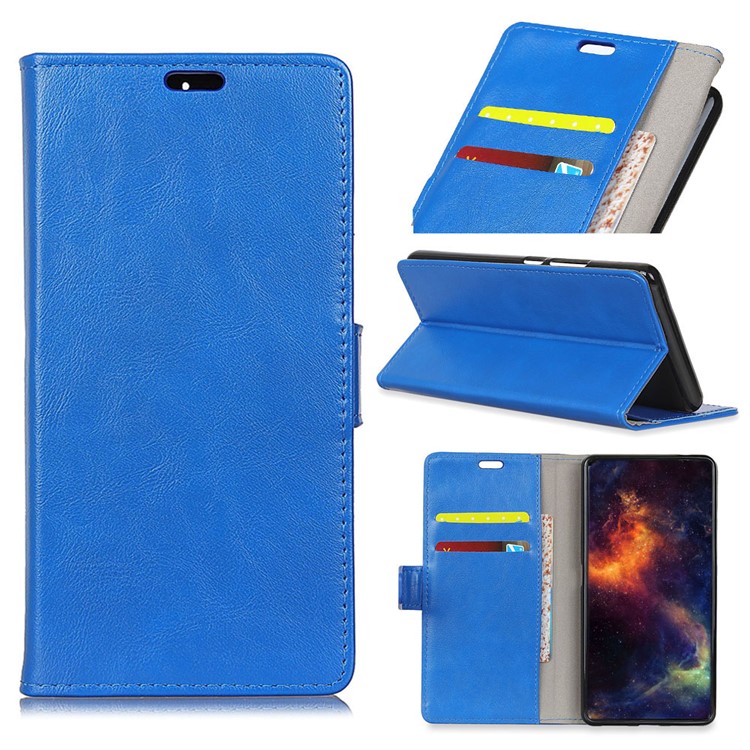 

Crazy Horse Magnetic Leather Mobile Case for Samsung Galaxy S10 Plus - Blue, Galaxy S10 Plus
