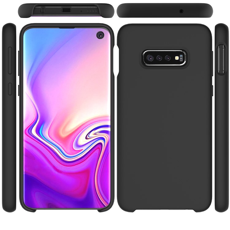 Coque Souple En Silicone Liquide Pour Samsung Galaxy S10 - Noir-5