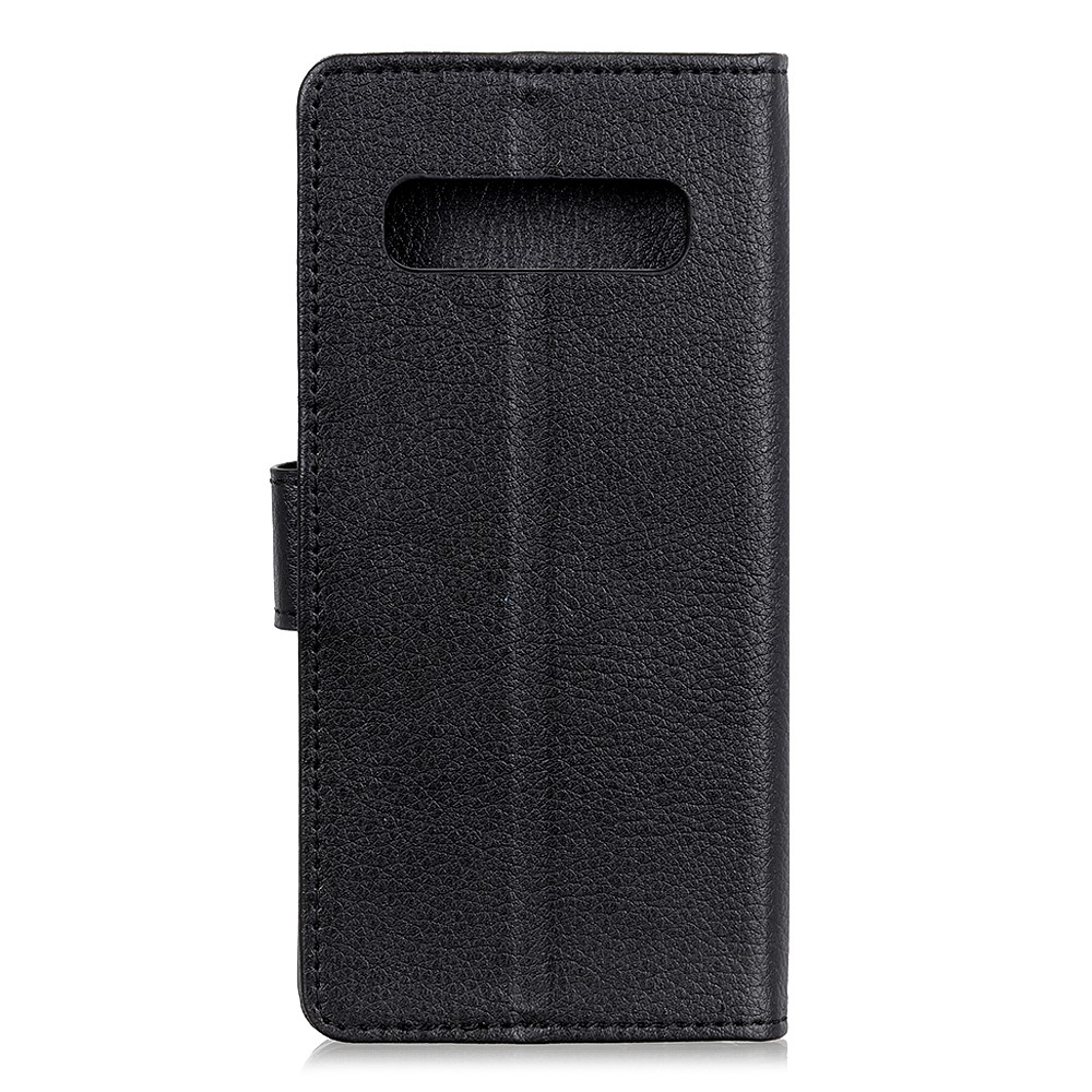Funda Protectora Monedero Piel Textura Litchi Para Samsung Galaxy S10 - Negro-4