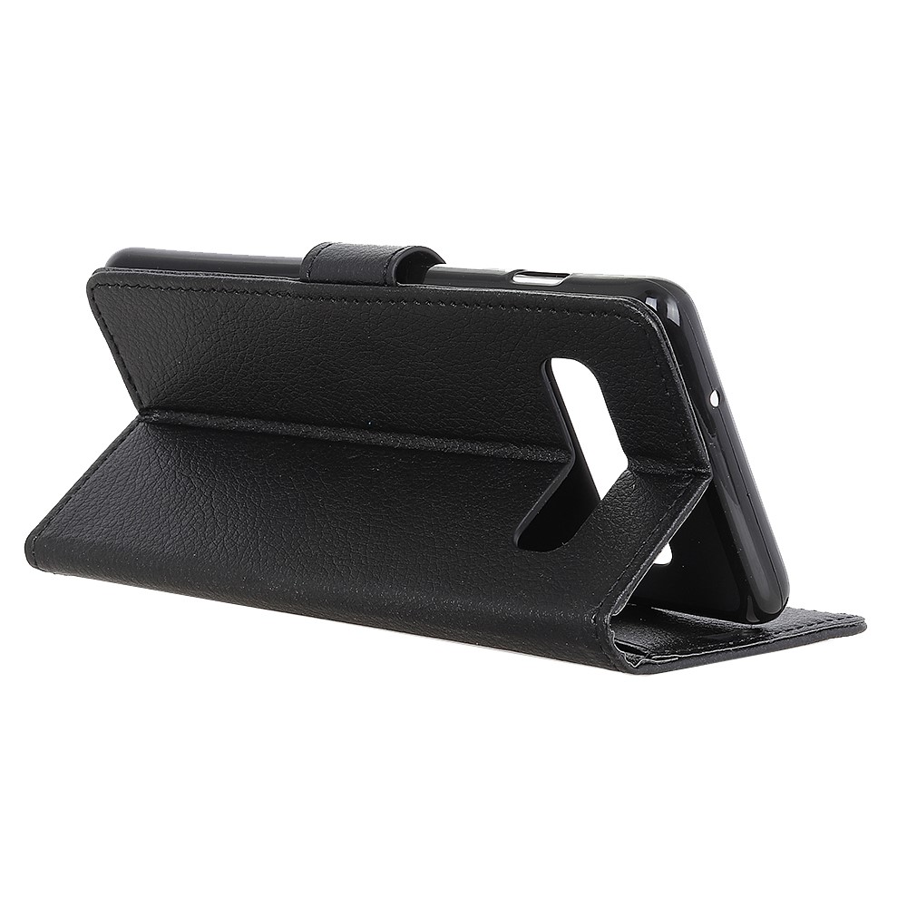 Funda Protectora Monedero Piel Textura Litchi Para Samsung Galaxy S10 - Negro-6