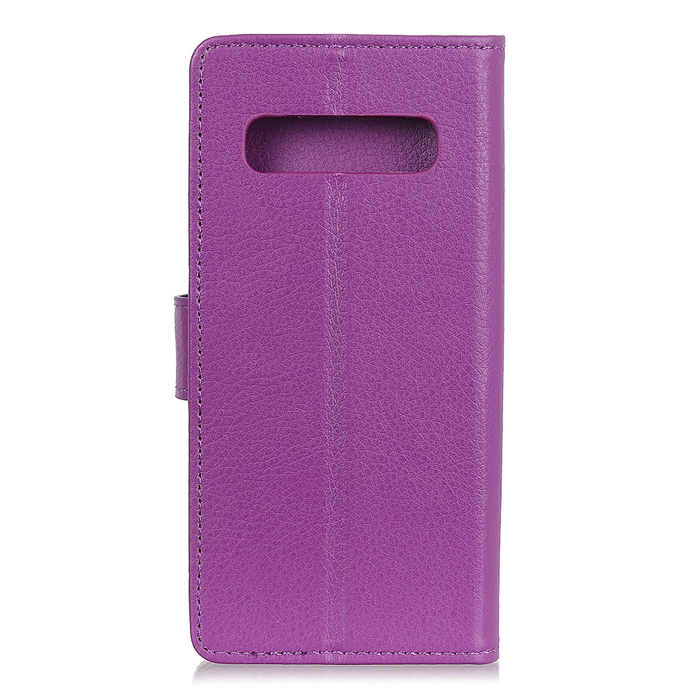 Embalagem Magnética Do Telefone Da Carteira Do Couro Da Textura Do Lichi Para A Galáxia S10 De Samsung - Roxa-4