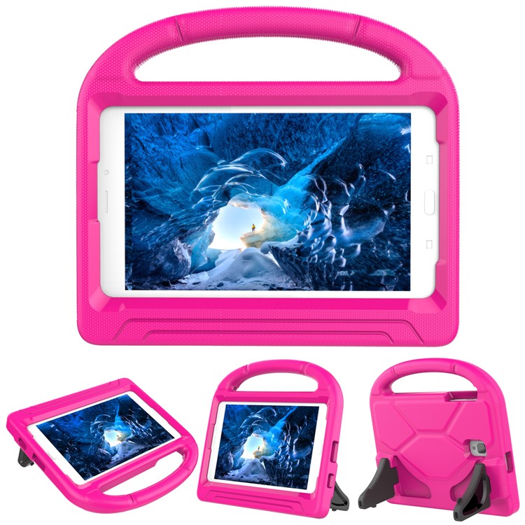 

[Football Texture] Kids Friendly EVA Shell for Samsung Galaxy Tab A 8.0 (2018) SM-T387 with Bracket and Handle - Rose, Galaxy Tab A 8.0 (2018)