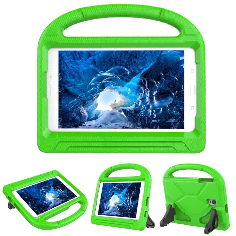 

[футбольная Текстура] Защитный Чехол Для Детей EVA Для Samsung Galaxy Tab 8.0 (2018) С Кронштейном И Ручкой - Зеленый, Galaxy Tab A 8.0 (2018)