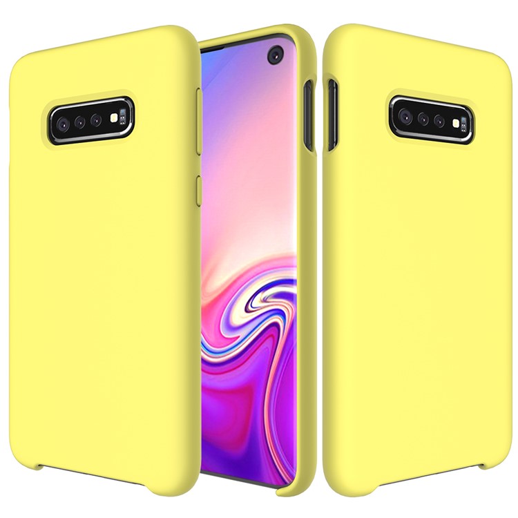 Étui de Téléphone Mobile en Silicone Liquide Pour Samsung Galaxy S10e - Jaune