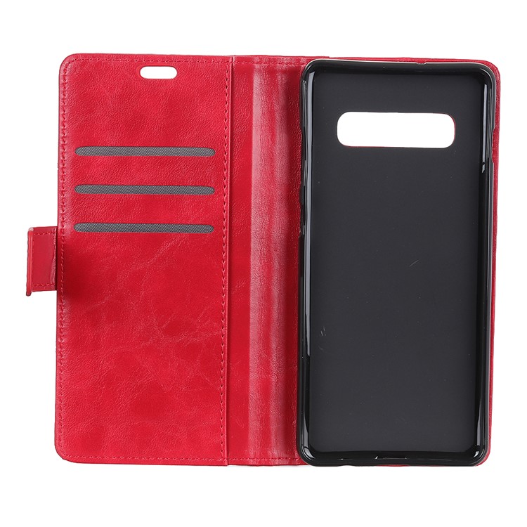 Flip Rivet Stand Wallet Magnetic Leather Mobile Phone Case for Samsung Galaxy S10 Plus - Red-9