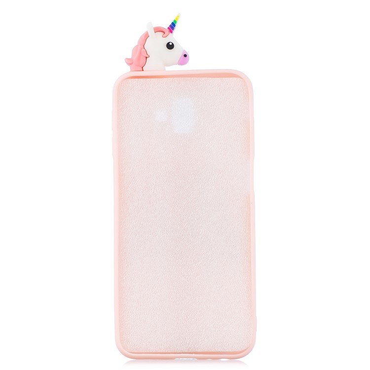 3D Cute Doll Pattern Printing TPU Back Case for Samsung Galaxy J6+ - Unicorn-3