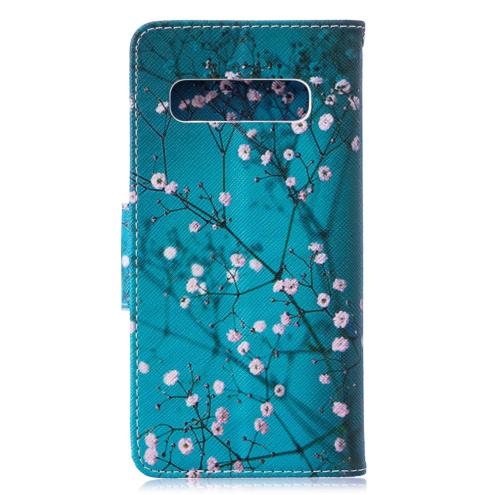 Impressão Padrão PU Capa Protetora De Couro Para Samsung Galaxy S10 - Wintersweet-3