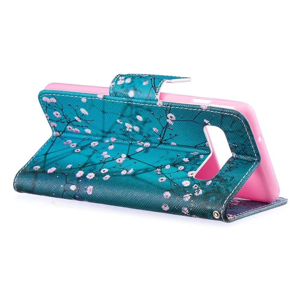 Impressão Padrão PU Capa Protetora De Couro Para Samsung Galaxy S10 - Wintersweet-4