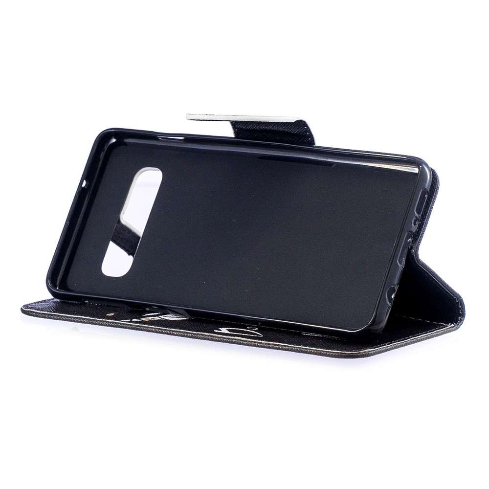 Cáscara Protectora De Cuero De PU De Impresión De Patrones Para Samsung Galaxy S10 - Cara Enojada-5