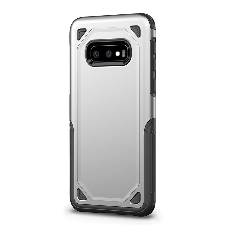 Hybrid PC + TPU Armor Rugged Case for Samsung Galaxy S10e - Silver-8