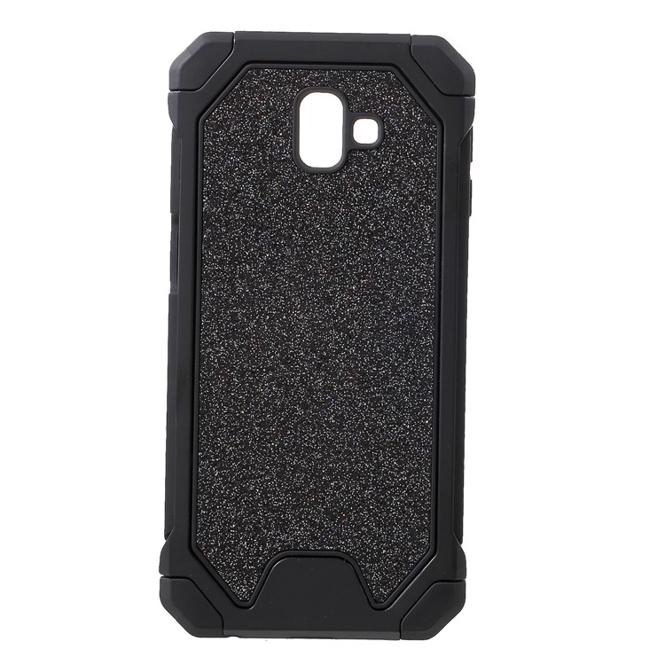 

Glitter Powder Drop Resistant PC TPU Hybrid Mobile Shell for Samsung Galaxy J6 Plus - Black, Galaxy J6+