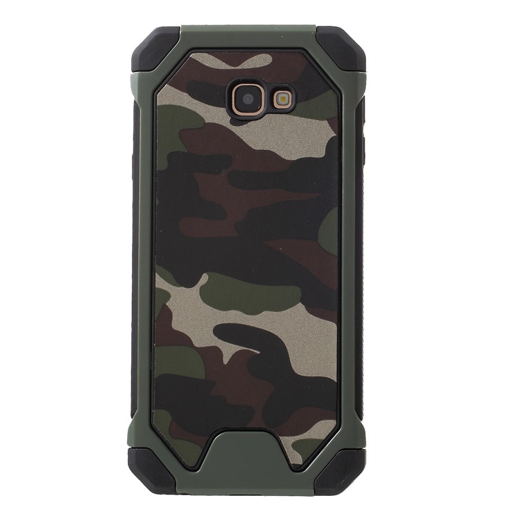 

Camouflage Leather Coated PC TPU Hybrid Drop-proof Case for Samsung Galaxy J4 Plus - Green, Galaxy J4+