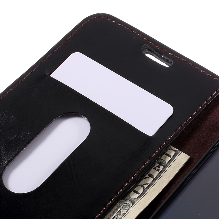 CASEME Caixa De Caixa De Couro De Cera De Óleo Para Samsung Galaxy S7 Edge G935 - Preto-8