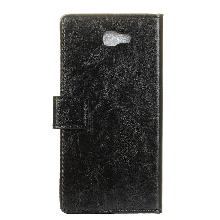 Crazy Horse Wallet Leather Phone Cover for Samsung Galaxy J4 Core - Black-2