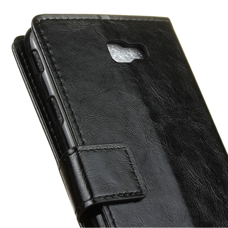 Crazy Horse Wallet Leather Phone Cover for Samsung Galaxy J4 Core - Black-4