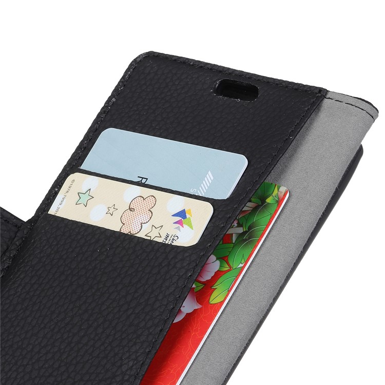 Litchi Skin Wallet Leather Stand Case for Samsung Galaxy S10 Lite - Black-4